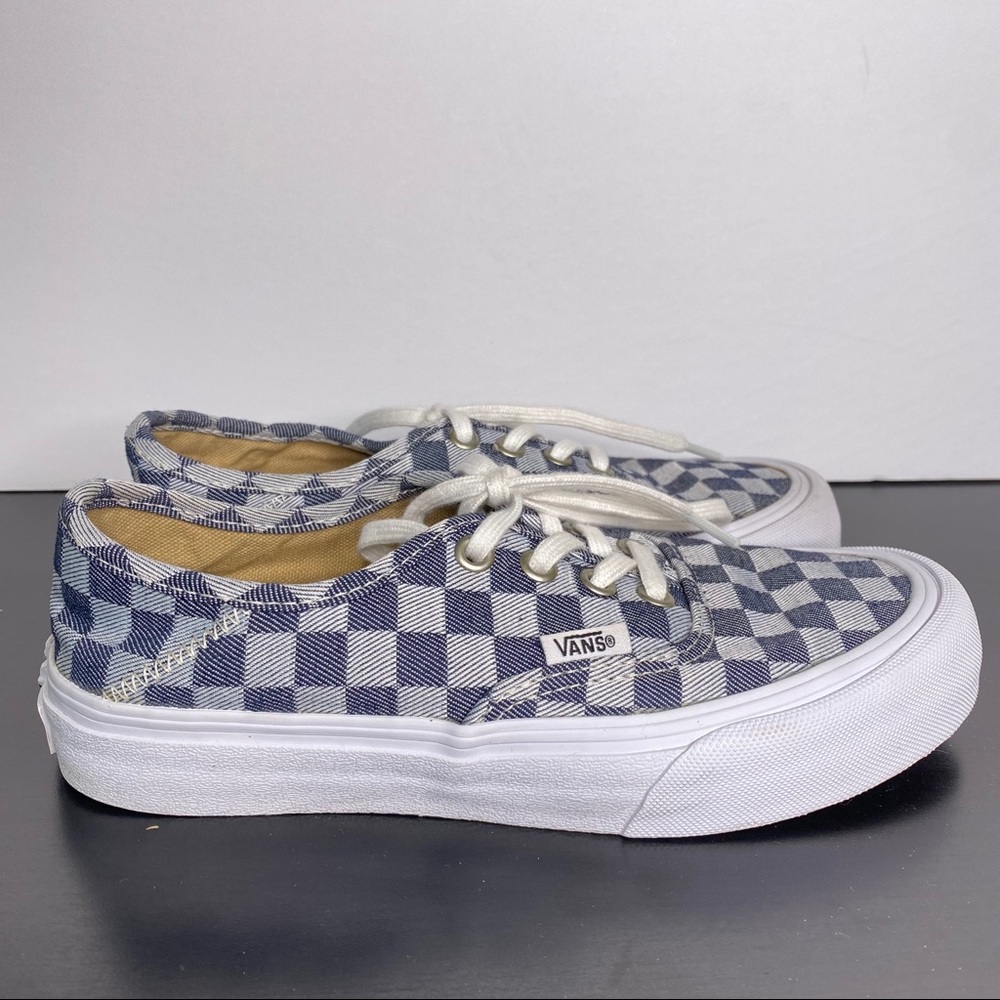 Vans Checkerboard Blue White Ultracush Shoes 5.5